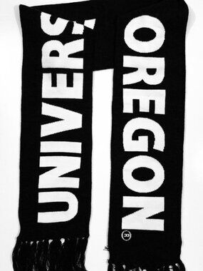 University of Oregon Black & White Acrylic Scarf by the Game Adult Unisex